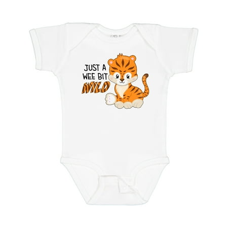 

Inktastic Just a Wee Bit Wild- Cute Tiger Cub Gift Baby Boy or Baby Girl Bodysuit
