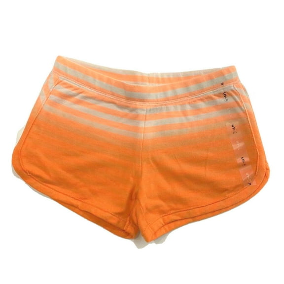 TOMMY HILFIGER GIRLS SHORTS - SZ 7 GLOWSTICK ORANGE - SHORTS PANTS FLEECE