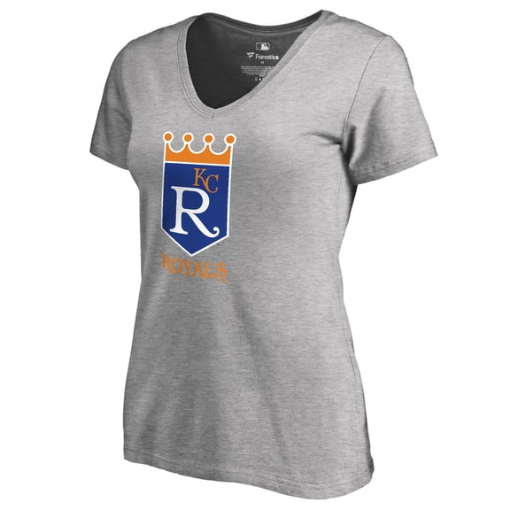 Women's Ash Kansas City Royals Cooperstown Collection Forbes T-Shirt