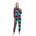 thumbnail image 2 of WREESH 2025 Womens Pumpkin Hooded Jumpsuit Thanksgiving Halloween Pajamas Family Matching Set Zipper Onesie Holiday Sleepwear, 2 of 7