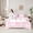 Pink White M, variant on jejeloiu Pink Bowknot 7-Piece Twin Bedding Sets,Letter A Monogrammed Bedding Comforter Set For Girls Kids Reversible