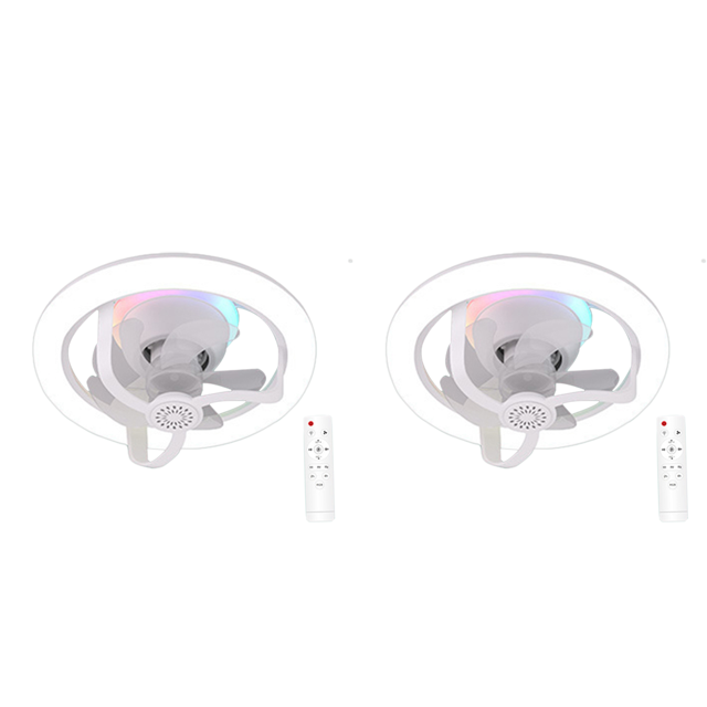 Lámpara Ventilador Aromaterapia 3 en 1 Con Control Remoto LED Rotación 360
