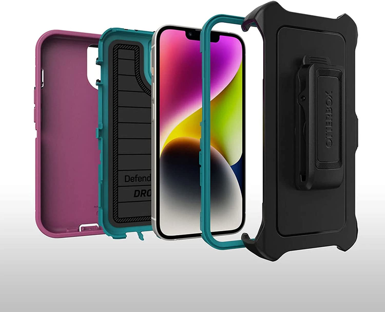 OtterBox Defender Rugged Case for iPhone 14 & iPhone 13, Canyon Sun