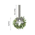 thumbnail image 3 of 1 Pcs 9" Mini Farmhouse Wreath for Front Door Artificial Faux Kitchen Cabinet Wreaths Small Farmhouse Decor for Front Door Porch Wall Window Decor(Classic Style), 3 of 6
