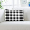 thumbnail image 5 of Black White Plaid Pillowcase Pillows Cover Case Decor Decoration Rectangle Printed Throw Pillow Case Cushion Cover 14"x20", 5 of 7
