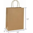 thumbnail image 2 of 10x5x13 inch Paper Bags Kraft Brown Gift Bags Bulk with Hanldles for Birthday Wedding Party Favors 25pcs/ SET, 2 of 2