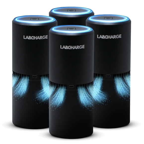 Purificador de aire iónico pequeño Lab Charge, filtro HEPA, paquete de 4
