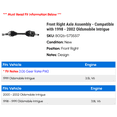 thumbnail image 2 of Front Right Axle Assembly - Compatible with 1998 - 2002 Oldsmobile Intrigue 1999 2000 2001, 2 of 2