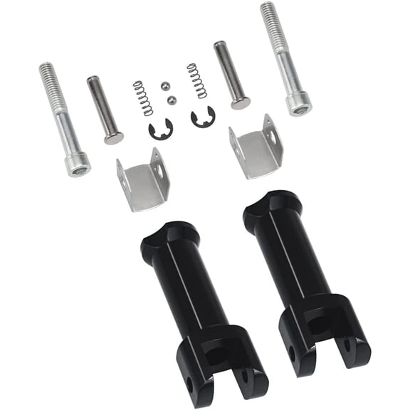 Navellon Left and Right Passenger footpeg supports for Harley Softail Models 2018-2025 Deluxe Fat Boy Heritage Sport Glide Softail Slim Street Bob Breakout Low Rider models,Gloss Black