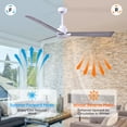 thumbnail image 4 of Matthews Fan Company AK-MWH-BW-56 Alessandra 56” Matte White Ceiling Fan with 3 Barn Wood Blades, Remote Control, Indoor/Outdoor Wet Rated, 4 of 6