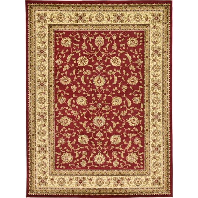 Unique Loom Voyage Collection Tapis Traditionnel Oriental Classique Design Complexe, 9' 0 x 12' 0 Rectangulaire, Rouge/or