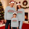 thumbnail image 2 of KHONTS Christmas Family Matching Sweatshirt Merry Xmas Holiday Party Ugly Shirt Crewneck Pullover Tops Kids Grey, 2 of 6