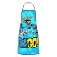 thumbnail image 2 of Teen Titans Go Waterproof Cooking Aprons, Adjustable Bib Soft Chef Apron with 2 Pockets for Men Women, 2 of 8