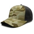 thumbnail image 2 of Camouflage Baseball Cap Adjustable Size – Stylish Spliced Design Trucker Hat, Dad Hat with Full Print Front & Brim, Breathable Cotton Blend Snapback for Sports, Travel & Daily Wear, 2 of 3