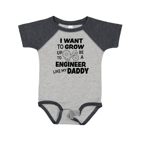 

Inktastic I Want to Grow Up to Be a Engineer Like My Daddy Gift Baby Boy or Baby Girl Bodysuit