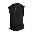 thumbnail image 4 of hoksml Men Henley Tank Tops Leisure Versatile Button Chest Pocket Solid Color Summer Thin Style Sleeveless T-shirt Casual Vacation Clothes 2025 on Clearance, 4 of 4