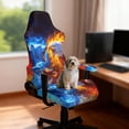 thumbnail image 3 of Liuqpwys Flame Bear Eagle Gaming Chair Covers Easy Installation Rotating Backrest and Seat Protectors with Armrest Covers for Home, Office Decorations, 3 of 8