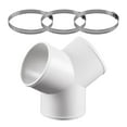 thumbnail image 3 of Duct Hose Dryer Connector, Y Shape Round Pipe Connector, Duct Splitter for Exhaust Fan Cooker Hood Hose 19.5cm, 3 of 8