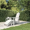 thumbnail image 1 of vidaXL Garden Adirondack Chair with Footstool HDPE White, 1 of 5