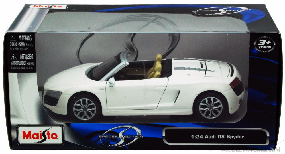 低価格販売 Maisto (マイスト) Audi (アウディ) R8 Spyder 1/24 White MA31204-WH ミニカー ダ ミニカー  FONDOBLAKA