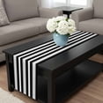 thumbnail image 4 of Black Grey Stripe Table Runner 72 Inches Long, Minimalist Farmhouse Striped Kitchen Coffee Dining Table Decoration for Home Party Birthday Wedding Home Decor 13x72 Inches, 4 of 8