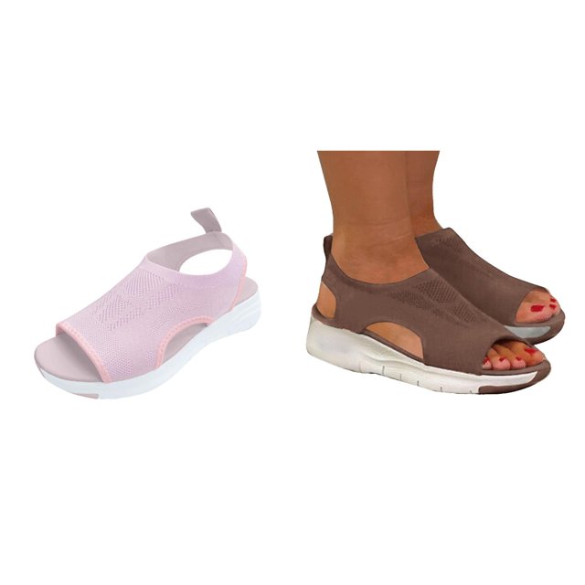 (2-Pack) Rinsvye Women'S Mesh Platform Fisherman Sandals Breathable Lightweight Summer Footwear