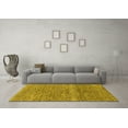 thumbnail image 3 of Ahgly Company Indoor Round Abstract Yellow Modern Area Rugs, 7' Round, 3 of 4