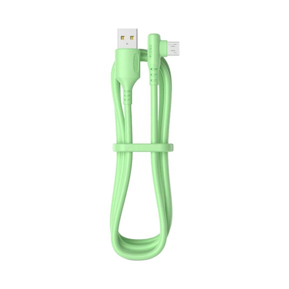 USB Cable Right Angle 90° Elbow Silicone 3A Fast Charging 8000+Bend Cycles For Phone Tablet Gaming And Charging Use