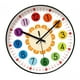 thumbnail image 5 of Reloj de pared para niños, reloj de enseñanza para decir la hora, adorno único, reloj artístico de pared que no hace , reloj colgante, reloj par 10 pulgadas, 5 of 8