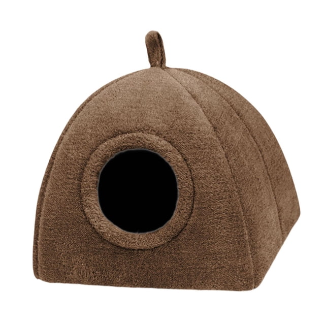 Cama para gatos, casa para perros, suministros para mascotas, cojín, linda y cálida cueva, cama para gatitos, conejos, cachorros, perros y gatos de in Marrón
