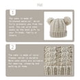 thumbnail image 4 of Qarigey Sombrero Pompones esponjosos Bolas Diseño de doble capa Sombrero Buena retención de calor Gran elasticidad Gorras para niños Beige Type3 NO3, 4 of 6