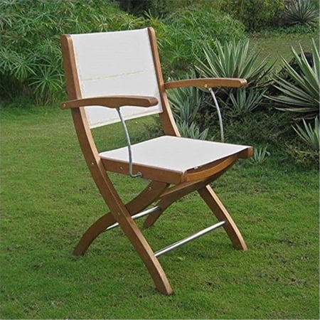Folding Outdoor Armchairs - Textilene Patio Chairs Set of 2 - Durable & Lightweight Seating