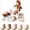 A, variant on Push & Roll Farm Animal DIY Bead Tissue Cart Kit, Handmade 3D Beaded Highland Cow DIY Kit, Mini Creative Animal Push Roll Cart Bead Craft Set Decor Gift for Beginner(A)