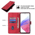 thumbnail image 6 of Feishell for Samsung Galaxy A73 5G 6.7 inch Wallet Case with Wrist Strap,Flip Cover with Embossed Pattern PU Leather Kickstand Credit Card Slots Magnetic Clasp Folio Purse Phone Case,Red, 6 of 7