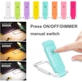 thumbnail image 2 of Luz de lectura de libros USB recargable marcapáginas, luces LED con clip para libros, luces de lectura para libros en la cama, luz de libro pequeña para niños, 2 brillo ajustable para protección de, 2 of 6