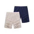 thumbnail image 4 of COOFANDY Mens 2 piece Flat Front Shorts Elastic Waist Linen Lightweight Breathable Shorts, 4 of 5