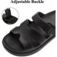 thumbnail image 6 of Womens Platform Sandals with Arch Support, Summer Beach Slides Adjustable Buckle, Women Comfort Lightweight Chunky Cushion Slip on H-Strap Sandal, 6 of 8