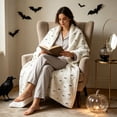 thumbnail image 4 of Halloween Blanket White Ghost Throw Blanket,Thick Soft Plush Cute Spooky Holiday Plush Blankets for Halloween Home Bed Sofa Couch Chair, 4 of 5