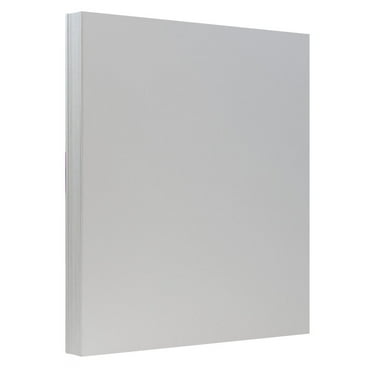 JAM Paper & Envelope Vellum Bristol Cardstock, 8.5 x 11, 50 per Pack, 110lb Grey