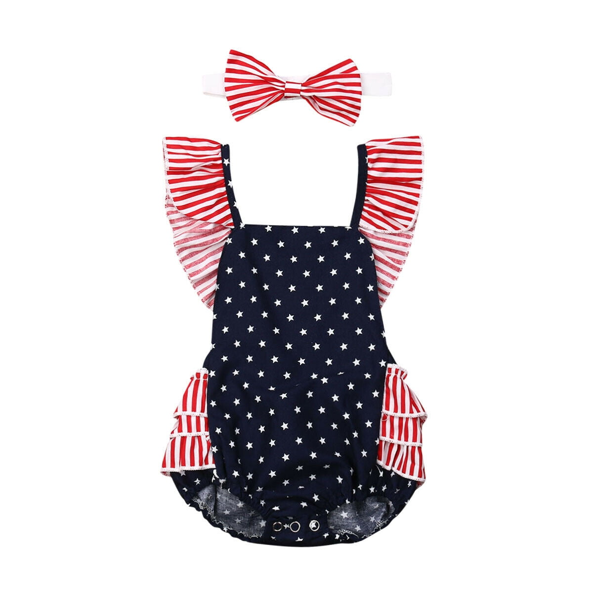 1st 4th of july baby girl outfit