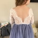 thumbnail image 4 of Vestido de niña Vestido de princesa Vestido de niña de flores Vestido de verano de encaje sin espalda Vestido de niña, 4 of 5