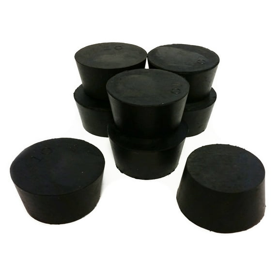 Stoppers, Rubber Size 10, Solid. Pack of 1-Pound.