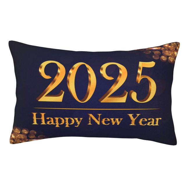 Balery 2025 Happy New Year 3 Funda de Cojín Estampada, Regalos para Mujeres, Regalos de Amor para Ella, Regalos para Novia o Esposa, Funda de Almohada-20"x30"