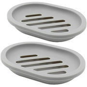 2-Piece Soap Dish, With Drain Pipe, Soap Holder, Soap Dispenser, Easy To Clean, Dry, Stop Mushroom Soap