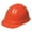 Orange, variant on ERB-Omega II Cap Style Hard Hats With Ratchet Suspensions Hi Viz Orange