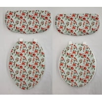 Winter Cardinals Toilet Seat Lid and Tank Cover Set by Penny's Needful Things