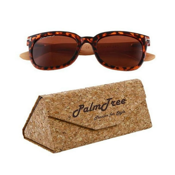 Anteojos Miracle Polarized Miracle Polarized Brown Tortoise Polarizado+UV400 Policarbonato Madera de Bambú