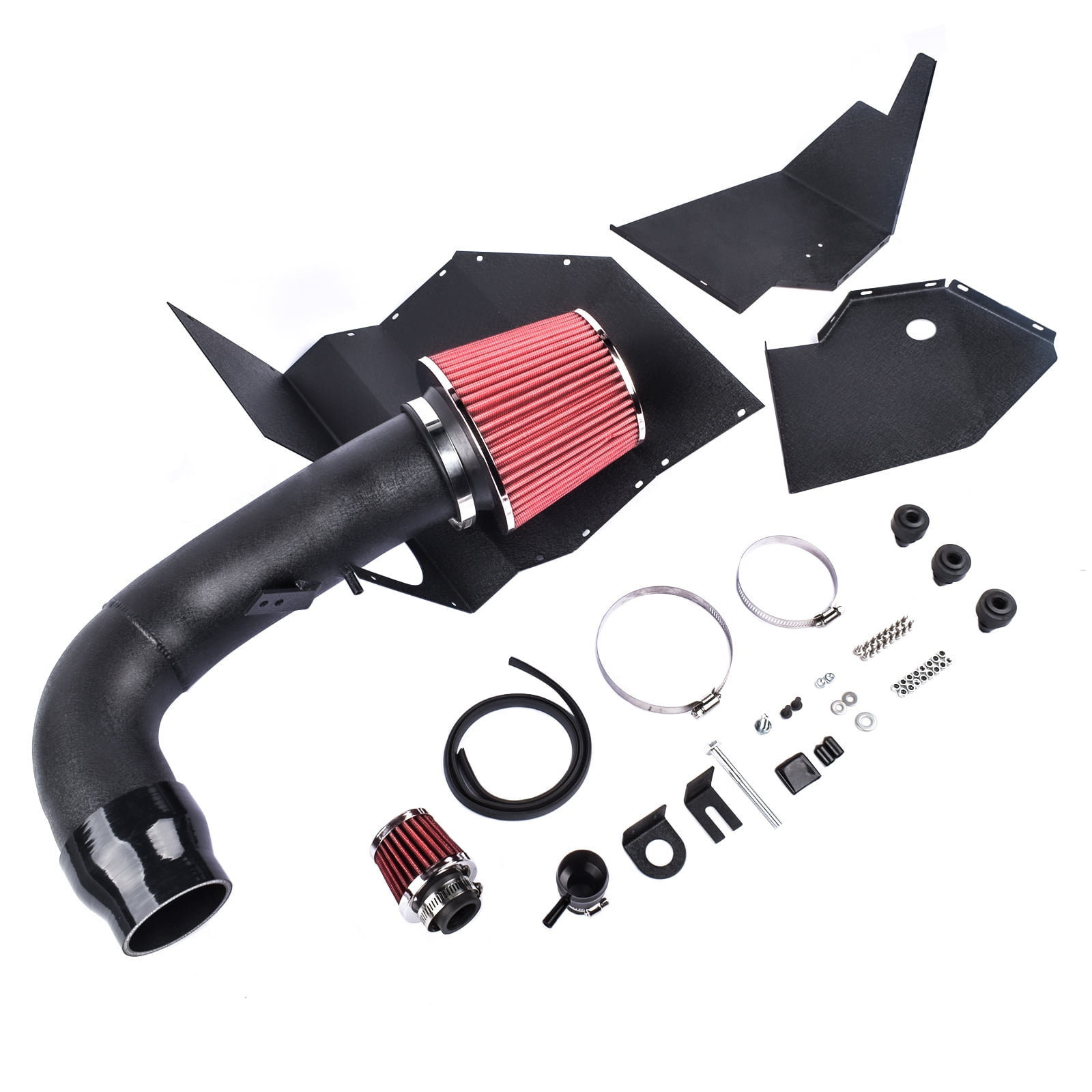 Koomaha For 2015- VW MK7/7.5 GTI Golf R Audi S3 A3 TTS TT 3.5'' Cold Air Intake System KD4183BK