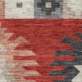 thumbnail image 3 of HomeRoots 677657 10 x 14 ft. Red, Ivory & Gray Southwestern Washable Machine Made Rectangle Area Rug with UV Protection, 3 of 9