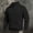 Black, variant on Men's Half Zip Stand Collar Sweatshirt with Ribbed Cuffs and Hem, Long Sleeve Relaxed Fit Pullover Top for Fall Winter Casual Daily Wear